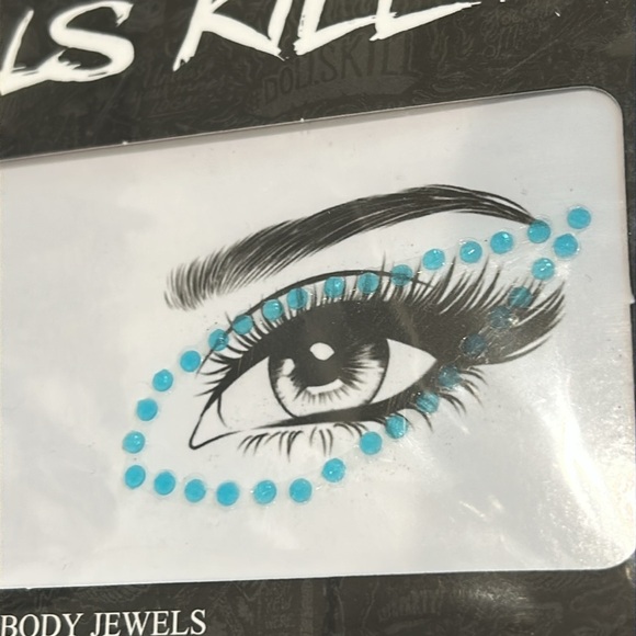 Dolls Kill Face & Body Jewels blue cat eye stickers new - Picture 3 of 4